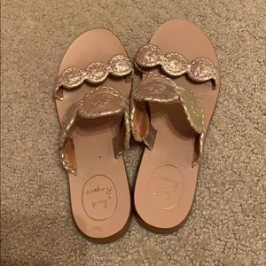 SOLD Jack Rogers sandals platinum